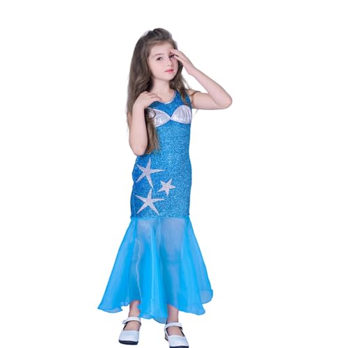 Halloween-Kostüm, Karneval, Abschlussball, Prinzessinnen-Kostüm, Fischschwanzkleid, lange Kleider, 4–12 Jahre, Cosplay, Rollenspiel, Bühnenaufführung, Neuheit Outfit von Anjinguang