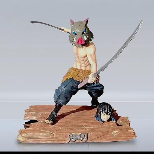 Hashibira Inosuke Figur,18cm Hashibira Inosuke Anime Action Figure Statue PVC Cartoon Figuren Handmade Collectiable Desktop Ornament von Anjinguang