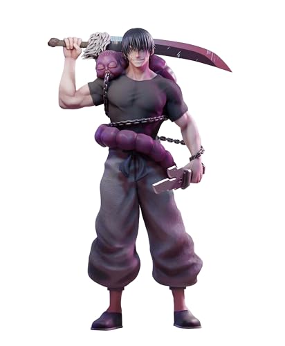 JJK Fushiguro Toji Figur 22cm Anime Toji Action Figure mit Wurm und Schwert Modell Stehende Schlacht JJK Figurine Manga Statue Model Collection JJK Anime Gifts Collectible Sculpture von Anjinguang