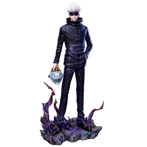 JJK Gojo Satoru Figur 34cm Stehende Pose Gojo Action Figure Killing Jogo Veränderbarer Kopf und Arme JJK Battle Scene Figuren Sammelbare Desktop Drcorstion Statue Modell Anime Geschenk von Anjinguang