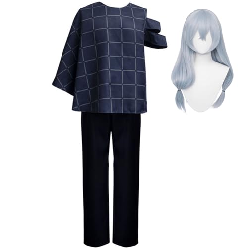 JJK Halloween Cosplay Mahito Kostüm Outfit Anime Mahito Shirt Top Full Uniform Set Schwarz Blau JJK Anzug für Männer Frauen von Anjinguang