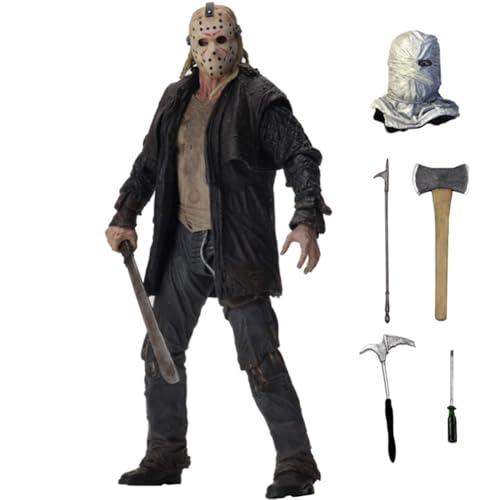 Jason Voorhees Actionfigur, Anime-Figur, 18 cm, bewegliche Gelenke, stehend, Modell mit Maske, PVC-Statue, Sammlerstück, Heimdekoration, Geschenke Jason Voorhees Actionfigur, Anime-Figur, 18 cm, bewegliche Gelenke, stehend, Modell mit Maske, PVC-Statue, Sammlerstück, Heimdekoration, Geschenke von Anjinguang