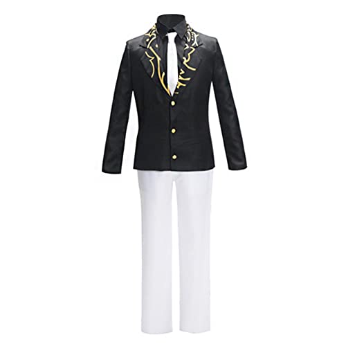 Kibutsuji Muzan Cosplay Anzug Japanisch Anime Charakter Schwarz Jacke Hose Uniformen Outfit Halloween Party Kostüm Täglich Kleidung von Anjinguang