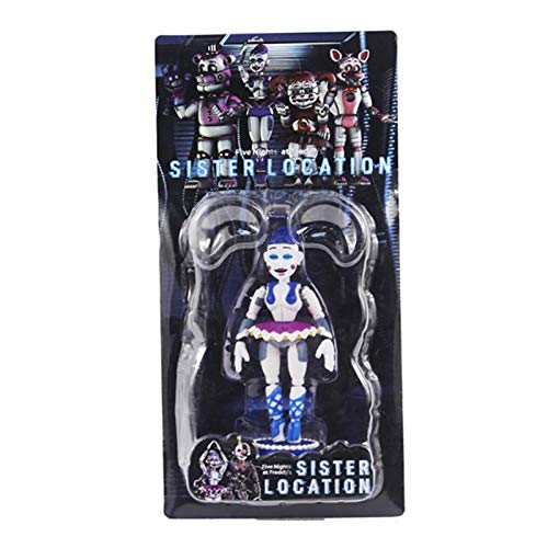 Kids Toys Five Ni-ghts Ballora bewegliche Actionfiguren – 14 cm FNAF Schwester Location Pizzeria Simulator Actionfigur Spielzeug mit Lichtern, Animatronics Vinyl Sammlerstück Spielzeug von Anjinguang