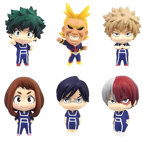 Midoriya Izuku Figuren, 6 Stück/Set, Anime Todoroki Shouto/Uraraka Ochako/Allmächtige Actionfiguren, Statue MHA Figur, niedliche Cartoon-Kuchenaufsatz, Sammlerstücke Midoriya Izuku Figuren, 6 Stück/Set, Anime Todoroki Shouto/Uraraka Ochako/Allmächtige Actionfiguren, Statue MHA Figur, niedliche Cartoon-Kuchenaufsatz, Sammlerstücke von Anjinguang