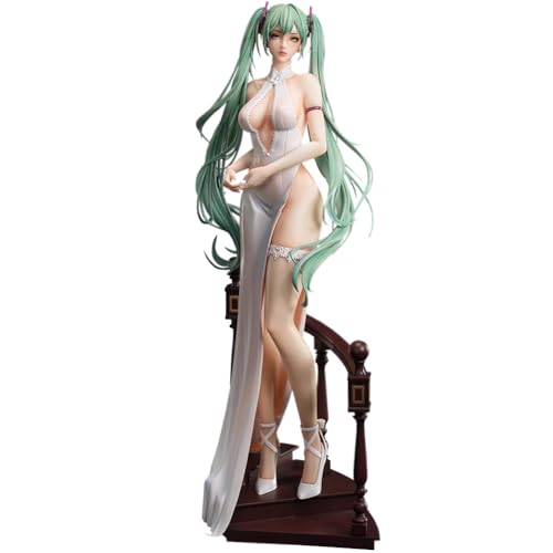 Miku Anime Figur, Miku Figuren Modell, 42cm Super Kleider Miku Statue Action Figure mit Bodensockel, Anime Sammlung Miku Geschenke Ornament 42cm von Anjinguang