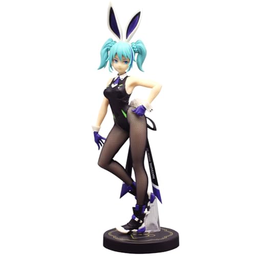 Miku Figur Anime Action Figuren Miku Cute Bunnies Figure Statue-Street Violet Cartoon Game Model PVC Desktop Ornament Collection Anime Gifts 30cm von Anjinguang