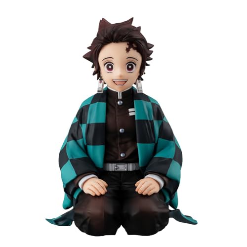 Tanjiro Figur,Agatsuma Zenitsu/Hashibira Inosuke/Tsuyuri Kanao Figur,Anime Action Figure Sitting Position Noddle Stopper Figurine Statue Model Desktop DecorationCollectible Gifts 9cm von Anjinguang