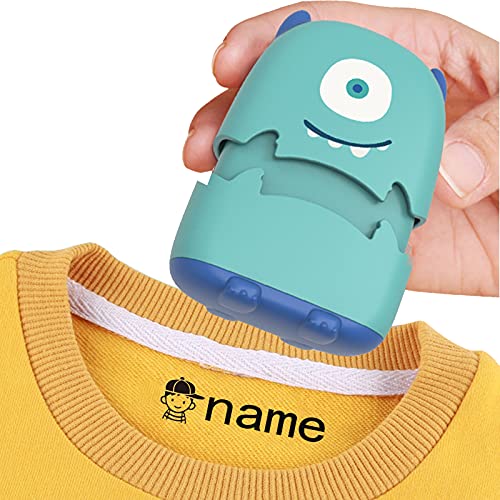 Anlewo Namensstempel Kinder Textil,Textilstempel Kinder Name,Siegelstempel Personalisiert,Kids Namenstempel füR Kleidung,Personalisiert Stempel Name Kinder Waschmaschinenfest (Grün) von Anlewo