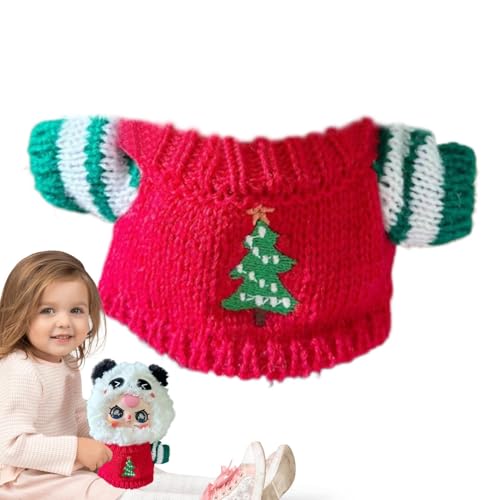 Anloximt 20 cm Puppenkleidungspullover, 20 cm Plüschpuppenkleidungspullover | Niedliches Puppen-Deko-Outfit | Plüschpuppenkleidung mit Weihnachtsthema, Puppenzubehör, Anziehkleidung für Plüschpuppen von Anloximt