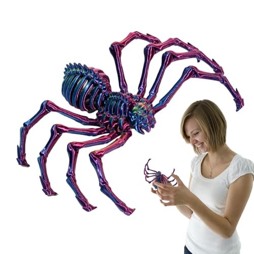 Anloximt 3D-gedrucktes Spinnenspielzeug, Gelenkspinne - 3D-gedrucktes Zappelspielzeug für Erwachsene,Mystery Spider 3D-bewegliche Spinne für Erwachsene, Schreibtischspielzeug für das Klassenzimmer und von Anloximt