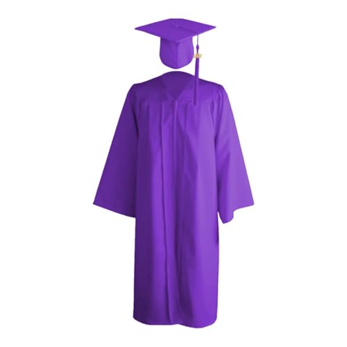 Anloximt Abschlussmütze und Kleid für Kinder, Abschlussroben-Set mit Quasten-Set, Herzlichen Glückwunsch, Graduiertenroben für Kinder, Mädchen, Fotoaufführungen im Vorschulalter von Anloximt