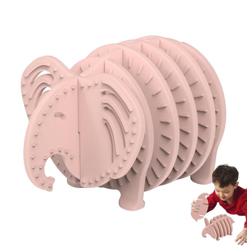 Anloximt Elefantenpuzzle für Kinder, Kinderpuzzle aus Silikon - Ineinandergreifendes 3D-Elefant-Puzzle aus Silikon | Pädagogische Vorschulspiele, Lernhilfen für Hand-Auge-Koordination und Feinmotorik von Anloximt