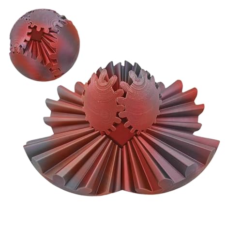 Anloximt Gear Ball Fidget Spielzeug, Gear Ball 3D gedruckt,Würfel-Fidget-Spielzeug | 3D-gedrucktes Zahnrad-Ball-Zappelspielzeug, Zahnradkugel, einzigartiges 3D-gedrucktes Stressabbau-Zappelspielzeug von Anloximt