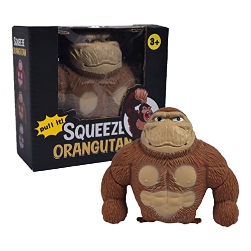 Anloximt Gorilla-Figur Zum Stressabbau - Gorilla Stressabbau Spielzeug - Gorilla-Figur Zum Stressabbau - Gorilla Figuren - Weiches Squeeze-Spielzeug, Geeignet Für Freizeit, Unterhaltung, Stressabbau von Anloximt