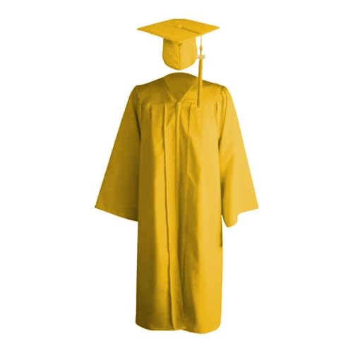 Anloximt Kindermütze und Kittel Kindergarten 2023 | Congrats Grad Outfit Unisex Abschlusskleid, Mütze, Quasten-Set | Glückwunsch-Abschluss-Outfit für 2023, Vorschul-Abschluss-Outfit für Mädchen, von Anloximt