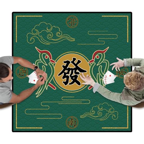 Anloximt Mahjong-Matte für Tisch, Brettspielmatte - 27 x 27 Zoll rutschfeste Kartenspielmatte für Mahjong | Brettspiel-Tischmatte, Würfelspiel-Tischdecke, Mahjong-Zubehör für Mahjong-Legespiel von Anloximt