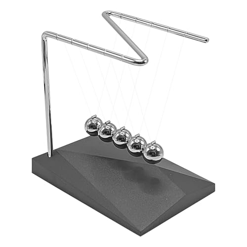 Anloximt Newtons Wiege,Newtons Wiegenpendel - Newton Cradle Balance Balls, Perpetual Motion Schreibtischspielzeug - Coole wissenschaftliche Gadgets, Stahlkugel-Physikspielzeug, Schreibtischzubehör für von Anloximt