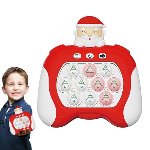 Anloximt Push-Spielekonsole, Quick-Push-Spiel, Fidget Console Toy Handheld Bubble Game, Umweltfreundliches elektronisches Fidget-Pop-Spielzeug zum Stressabbau, Pop-Puzzle zum Geburtstag von Anloximt