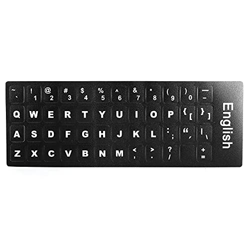 Annadue Englisch Ersatz Aufkleber für PC/Laptop & Notebook Tastaturen, Englisch Keyboard Stickers, Schwarz von Annadue