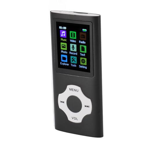 MP3 Player mit 1,8 Zoll TFT Bildschirm, Verlustfreier HiFi Sound, Lange Akkulaufzeit, Tragbarer Musikplayer mit Mehreren Soundeffekten, Geeignet für Unterhaltung und Lernen (Black) von Annadue