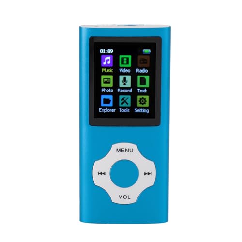 MP3 Player mit 1,8 Zoll TFT Bildschirm, Verlustfreier HiFi Sound, Lange Akkulaufzeit, Tragbarer Musikplayer mit Mehreren Soundeffekten, Geeignet für Unterhaltung und Lernen (Blue) von Annadue