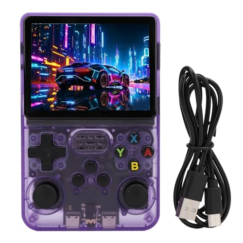 Retro Spielekonsole Tragbare Handheld Videospielkonsole, 3,5 Zoll IPS Handheld Retro Spielekonsole mit 640 X 480 Bildschirmen für Linux. 3000 MAh (128G) von Annadue