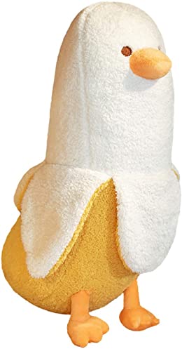 Cute Banana Duck Plush Toy Funny Plushies Banana Duck Stuffed Animal,Banana Duck Plush Pillow,Funny Hugging Pillow Sleeping Cushion Soft Gifts for Boys Girls Birthday Christmas (white, 30cm(11.8")) von Annco