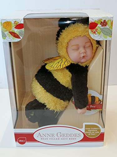 Anne Geddes 572602 Große Bienenpuppe Schlafen Hummel Bienepuppe / Large Sleeping Baby Bee Doll 12 inch / 30 cm - Bean Filled Soft Body von Anne Geddes