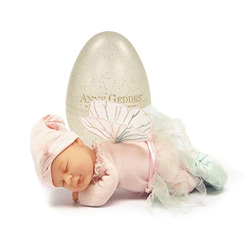 Anne Geddes 579308 Baby Fee Puppe in Einem Goldglitzernden Ei / Fairy 9 inch Doll in Gold Glitter Egg - Bean Filled Soft Body von Anne Geddes