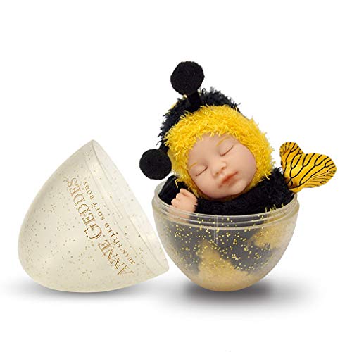 Anne Geddes 579310 Baby Bienenpuppe in Gold Glitzerndem Ei / Bee 9 inch Doll - Gold Glitter Egg Collection von Anne Geddes