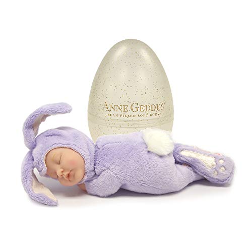 Anne Geddes Baby Puppe Häschen lila im Glitzerei -23cm- von Anne Geddes