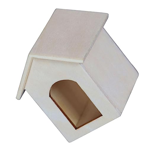 Anneome 1 Stück Zwinger Modell Kinderzimmer Dekor Mikro Szenen Layout Mini Hundehütte Modell Kleines Modell Holz Hundehütte Modell Holz Hundehütte DIY Material von Anneome