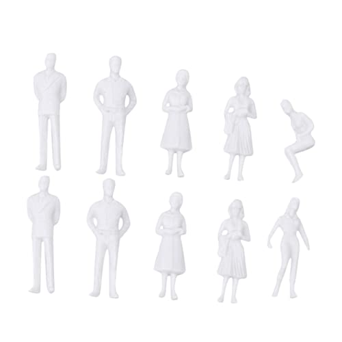 Anneome 10 Stück Miniaturfiguren Weiße Menschenfiguren Lebensechte Modelle Mini Menschenmodelle von Anneome