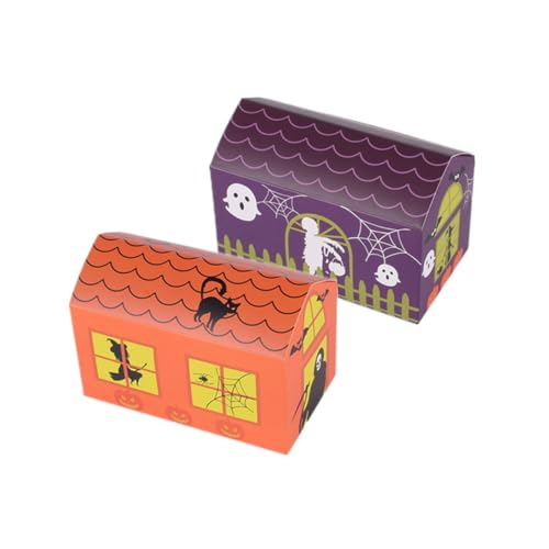 Anneome 10St Bonbonhalter mit Geistermuster Halloween-Süßigkeiten-Boxen Sarg behandeln Boxen halloween snacks halloween naschen Halloween-Süßigkeiten-Eimer Kürbiseimer Geschenkbox von Anneome