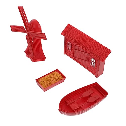 Anneome 16St rotes Farmmodell Simulation Farm Tools-Modell landwirtschaftliche Requisiten Farm SIM bauernhofspielzeug Farm Figuren Modelle Spielzeug für Kinderbauernhöfe Miniaturmodell PVC von Anneome