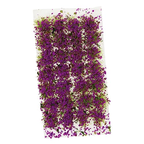 Anneome 2 Kisten Sandtisch DIY Material Mini-künstliche Pflanzen Diorama-Blumen Teppich Aus Kunstrasen Modell Gras Künstliche Blumentrauben Pflanzer Moosteppich Miniatur Violett Plastik von Anneome