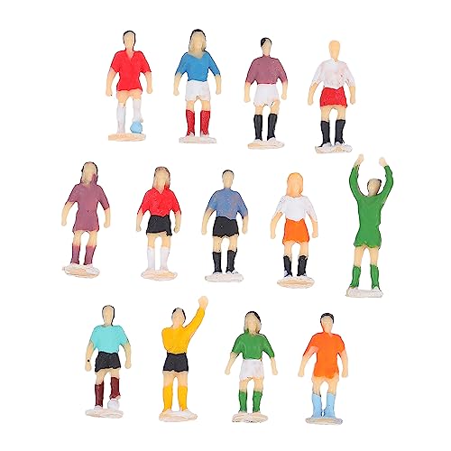 Anneome 2 Sätze Sandtischfußballmann Mini-Charakter-schmuck Miniaturfiguren Von Sportspielern Fußball-minifiguren Figur Modellschmuck Sportliche Actionfiguren Fußballspieler Plastik von Anneome