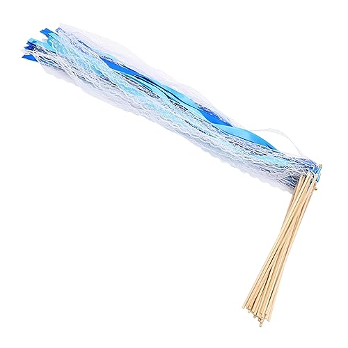 Anneome 25St Streamer-Feenstab Hochzeitsband Dekor Partyband-Feenstäbe Fairy Wand Facilitation das Geschenk Geschenke für kleine Geschenke dekorative Bandstangen -Stick Handheld d3 von Anneome