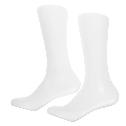 Anneome 2st Socken-requisiten Hände Fuß Schaufensterpuppe Füße Socken Modell Weibliches Fußmodell Mannequin-fuß Gefälschter Fuß Schaufensterpuppenfüße Für Socken Schuhdisplay Plastik Weiß von Anneome