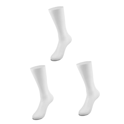 Anneome 3St Fußmodell Sockenmodell Sockenpräsentation Sockenhalter Sockenprop Schaufensterpuppenfußständer Fußpuppe für Socken Fußpuppe für Fußkettchen Socken-Display-Modell Plastik Weiß von Anneome