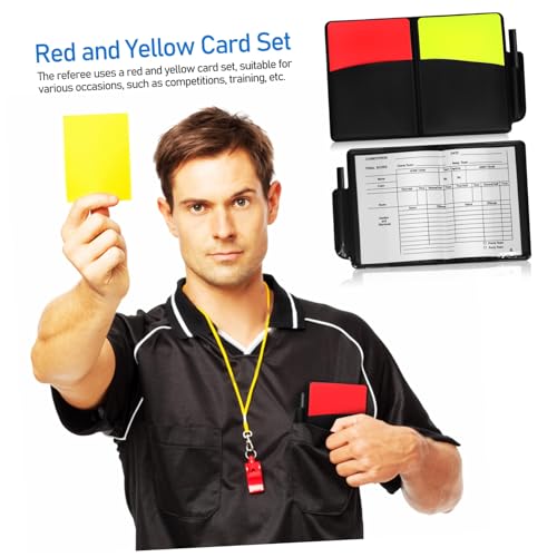 Anneome 4sätze Fußball-Schiedsrichter-Karten Mit Rot-gelb-Karten Und Ergebnisbögen Schiedsrichter-zubehör Für Fußball Volleyball Und Sportspiele Aus PVC-Material Anneome 4sätze Fußball-Schiedsrichter-Karten Mit Rot-gelb-Karten Und Ergebnisbögen Schiedsrichter-zubehör Für Fußball Volleyball Und Sportspiele Aus PVC-Material von Anneome