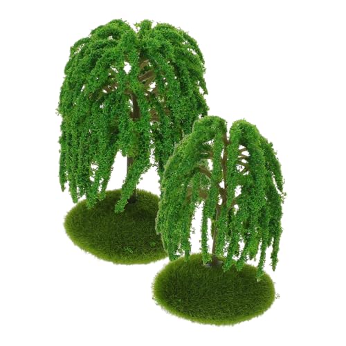 Anneome 6 Stück Miniatur Bäume Kunststoff Modellbahn Bäume Mini Fake Willow Trees für DIY Mikro Landschaft Sandtisch Dekoration Anneome 6 Stück Miniatur Bäume Kunststoff Modellbahn Bäume Mini Fake Willow Trees für DIY Mikro Landschaft Sandtisch Dekoration von Anneome