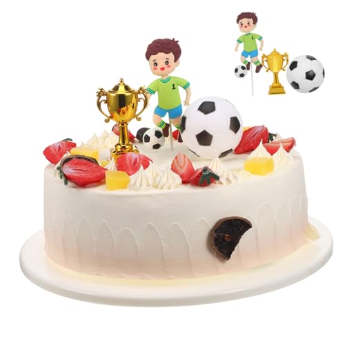 Anneome Fußball-kuchenaufsatz Mit Trophäe Und Ball-dessertaufsätzen Für Geburtstagsparty-dekorationen Und Tortendekorationen Anneome Fußball-kuchenaufsatz Mit Trophäe Und Ball-dessertaufsätzen Für Geburtstagsparty-dekorationen Und Tortendekorationen von Anneome
