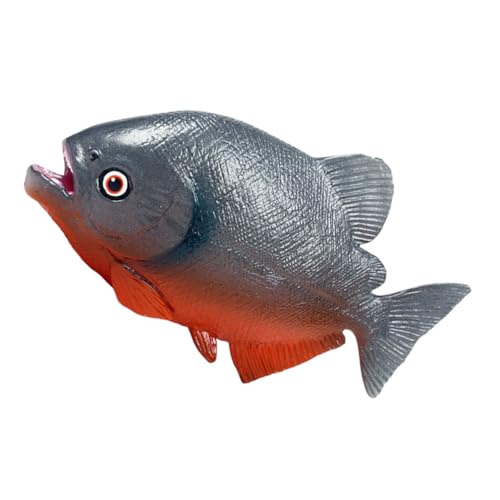 Anneome Piranha Simulation Meeresleben Tier Wildes Fischmodell Flusstiermodell Simulation Fischmodell Flusstier Ornament Flussfischmodell Kinderspielzeug von Anneome