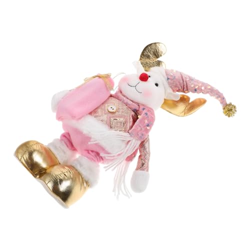 Anneome Weihnachtliche Stoffpuppe mit Verstellbarer Höhe Beleuchtet Musik Rosa Plüsch Festliche Tischdekoration für Zuhause und Familienfeiern Anneome Weihnachtliche Stoffpuppe mit Verstellbarer Höhe Beleuchtet Musik Rosa Plüsch Festliche Tischdekoration für Zuhause und Familienfeiern von Anneome