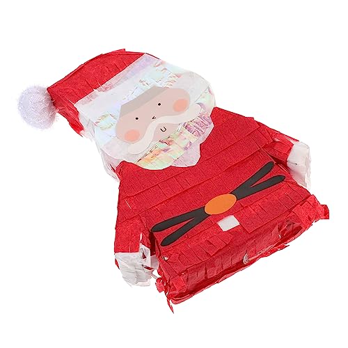 Anneome Weihnachtspinata Weihnachts-kit Christbaumschmuck Geweihspiel Mini-weihnachtspiñata Weihnachtskugeln Mini-weihnachten Für Kinder Mini-santa-spielzeug Bausatz Zappelt Rot Papier von Anneome