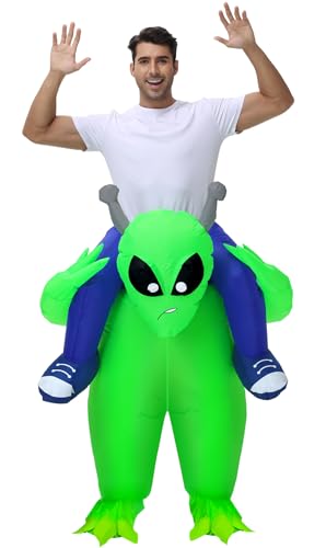 Anroong Aufblasbares Alien-Kostüm für Erwachsene, Halloween, aufblasbares Alien-Kostüm, Alien-Kostüm, für Männer und Frauen, lustige Cosplay-Party von Anroong