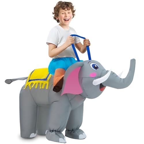 Anroong Inflatable Costumes Elephant Costume for Kids Halloween Blow Up Ride on Elephant Animal Suit Cosplay Party von Anroong