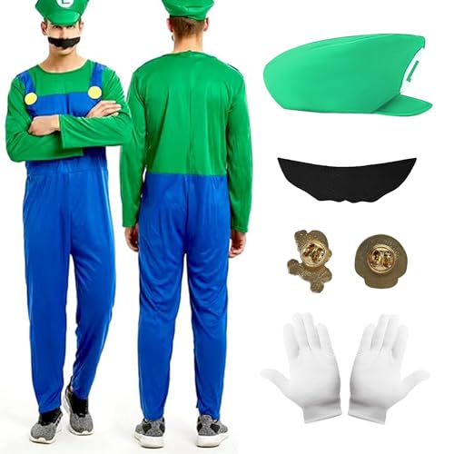 Ansamy Cosply Kostüm Herren, Faschingskostüme Kinder Erwachsene, Herren Kostüm Karneval Cosplay Outfit für Halloween Karneval Faschingskostüme (Rot(Erwachsener) 2, L) von Ansamy